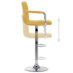 vidaXL Chaise de bar Jaune Tissu