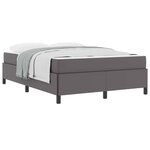 vidaXL Cadre de lit avec matelas Gris 160 x 200 cm tissu