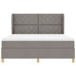 vidaXL Lit à ressorts avec matelas gris foncé 90x190 cm Taupe