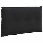 vidaXL Coussin de Dos Noir 80 x 50 cm Tissu en velours côtelé