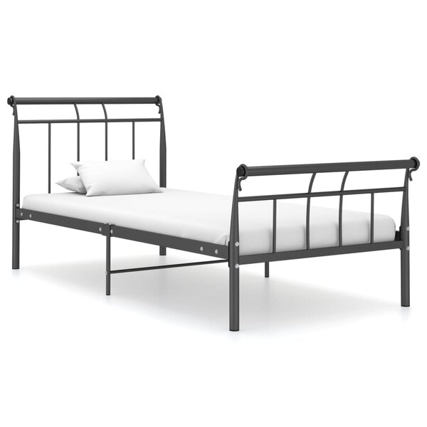 vidaXL Cadre de lit sans matelas noir métal 100x200 cm