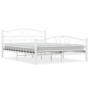 vidaXL Cadre de lit sans matelas blanc métal 140x200 cm