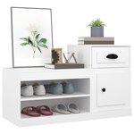 vidaXL Armoire à chaussures blanc 100x42x60 cm bois d'ingénierie