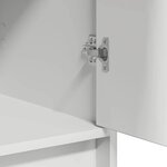 vidaXL Table de Toilette avec tiroir 3 Pièces Blanc Bois d'ingénierie