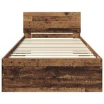 vidaXL Cadre de lit Bois Ancien 100 x 200 cm Bois d'ingénierie