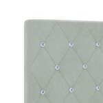 Tête de lit vidaXL en velours gris clair avec boutons en cristal 80 cm