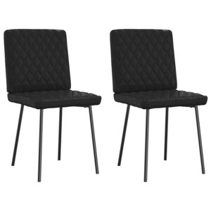 vidaXL Chaises à manger lot de 2 noir similicuir