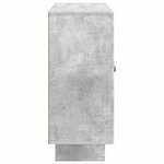 vidaXL Buffet Gris béton 89 x 34 5 x 80 cm Bois d'ingénierie