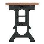 vidaXL Table à dîner 110x65x82 cm Bois de sapin massif et fer