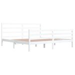 vidaXL Cadre de lit sans matelas blanc bois massif de pin 200x200 cm