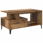 vidaXL Table basse Bois Ancien 90 x 49 x 45 cm Bois d'ingénierie