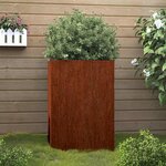 vidaXL Jardinière 42x38x75 cm acier corten