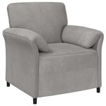 vidaXL Canapé 1 place Gris clair 88 x 83 x 95 cm Velours