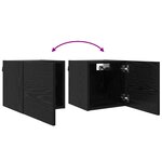 vidaXL Meuble TV mural 8 Pièces Chêne noir 30 5 x 30 x 30 cm