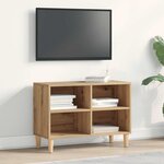 vidaXL Meuble TV Marron 69.5 x 30 x 50 cm Bois d'ingénierie