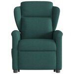 vidaXL Fauteuil inclinable électrique vert foncé tissu