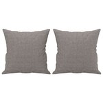 vidaXL Ensemble de canapés 3 Pièces avec coussins taupe tissu