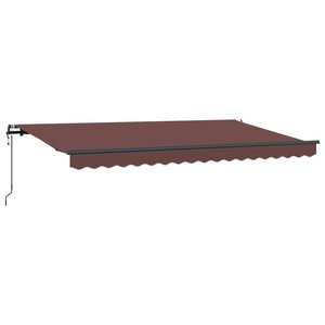 vidaXL Auvent Rétractable Marron 400 x 200 cm tissu