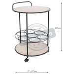 Desserte ronde avec porte bouteilles 7 bouteilles