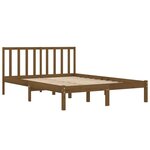 vidaXL Cadre de lit sans matelas marron miel bois pin massif 200x200cm
