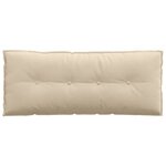 vidaXL Coussin de Dos Crème 120 x 50 cm Tissu en microfibre