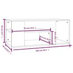 vidaXL Table basse Chêne marron 100x50x40 cm Bois d'ingénierie