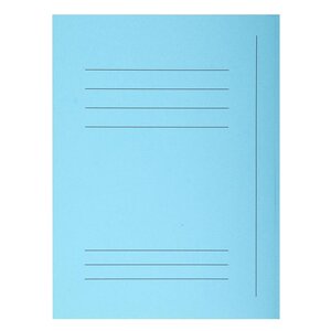 Paquet 50 Chemises Imprimées 3 Rabats Super 210 - 24x32cm - Bleu Clair - Exacompta