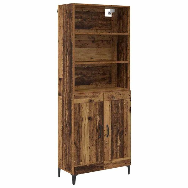 vidaXL Haut Armoire 2 Pièces Bois ancien Bois d'ingénierie