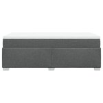 vidaXL Sommier à lattes de lit et matelas Gris foncé 90x190 cm Tissu