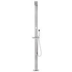 vidaXL Douche de jardin avec base marron 225 cm Acier inoxydable