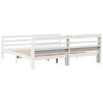 vidaXL Cadre de lit avec tête de lit sans matelas blanc 180x200 cm