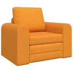 vidaXL Canapé Lit au Sol 2-en-1 Jaune Foncé 98x71x83 cm Tissu