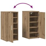 vidaXL Armoire à chaussures chêne artisanal bois d'ingénierie