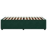 vidaXL Cadre de lit sans matelas vert foncé 100x200 cm velours