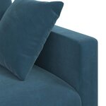 vidaXL Canapé 2 Pièces Bleu 198 x 78 x 80 cm Velours