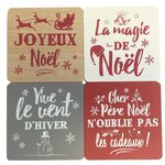 Set de 4 sous verres noël