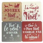 Set de 4 sous verres noël