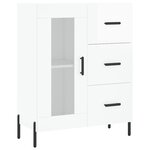 vidaXL Buffet Blanc brillant 69 5x34x90 cm Bois d'ingénierie