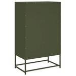 vidaXL Buffet haut vert olive 68x39x111 5 cm acier laminé à froid