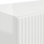 vidaXL Meuble TV mural 2 Pièces Blanc brillant 59 5 x 31 x 40 cm