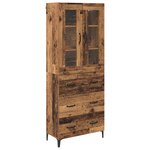 vidaXL Haut Armoire Bois Ancien 69 5 x 34 x 180 cm Bois d'ingénierie