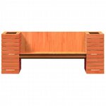 vidaXL Banc avec jardinières cire marron 167 5x60x65cm bois massif pin