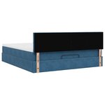 VidaXL Cadre de lit ottoman avec matelas bleu foncé 160x200 cm velours