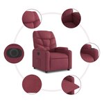 vidaXL Fauteuil inclinable électrique rouge bordeaux tissu