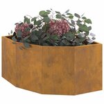 vidaXL Jardinière d'Angle Rouillé 60 x 60 x 35 cm