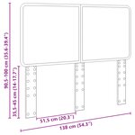 vidaXL Tête de lit Blanc 135 cm Bois d'ingénierie