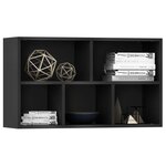 vidaXL Bibliothèque/Buffet Noir 50x25x80 cm Bois d’ingénierie