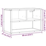 vidaXL Meuble TV noir 60x31x39 5 cm bois d'ingénierie et métal