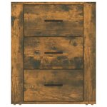 vidaXL Table de chevet Chêne fumé 50x36x60 cm Bois d'ingénierie