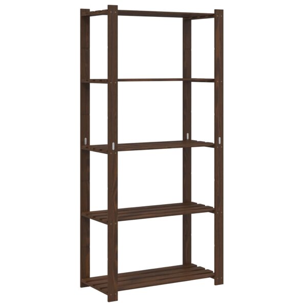vidaXL Support de rangement à 5 niveaux marron 80x38x170 cm bois pin